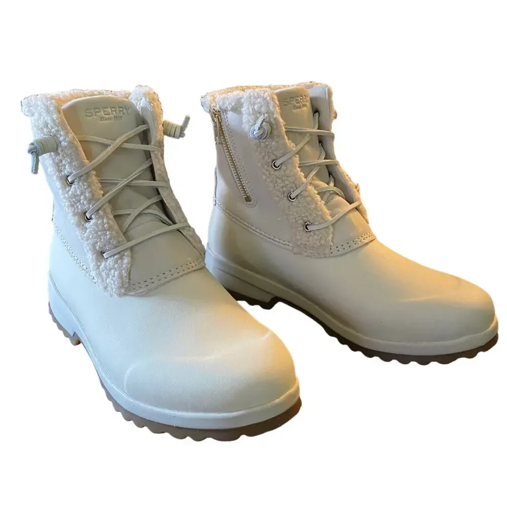 Sperry Top Sider Maritime Repel Teddy Boots Ivory Size 9.5